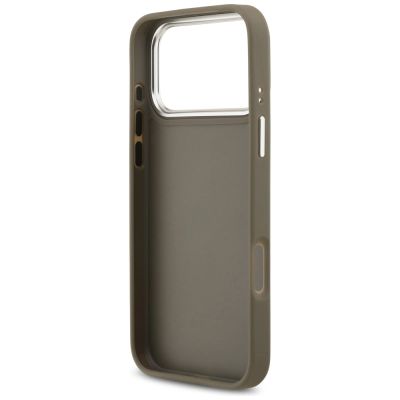 7. Guess Grained Big 4G Classic Logo Hülle für iPhone 17 Pro Max - Braun