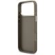 7. Guess Grained Big 4G Classic Logo Hülle für iPhone 17 Pro Max - Braun