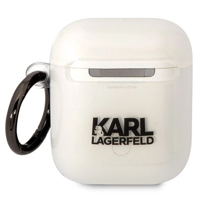 2. Karl Lagerfeld KLA2HNIKTCT AirPods 1/2 Abdeckung transparent Karl`s Head