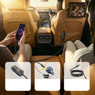 4. ORICO ChargeClip 90 W 2A4C Back Clip Multi-Port-Autoladegerät