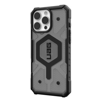 3. UAG Pathfinder Clear Magsafe Schutzhülle für iPhone 16 Pro Max, kompatibel mit MagSafe (ash)