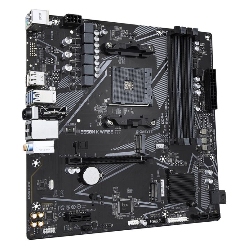 5. GIGABYTE B550M K WIFI6E AMD B550 Sockel AM4 Micro ATX