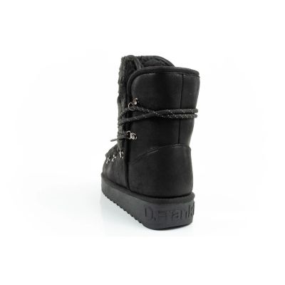 14. D.Franklin Damen Winter Schneestiefel, modisches Fellfutter, Schwarz