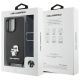 6. Karl Lagerfeld Saffiano Karl&Choupette Metall-Pin CBDY Schutzhülle für iPhone 16 - Schwarz