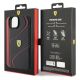8. Ferrari Twist Metal Logo-Hülle für iPhone 15 Plus – Schwarz
