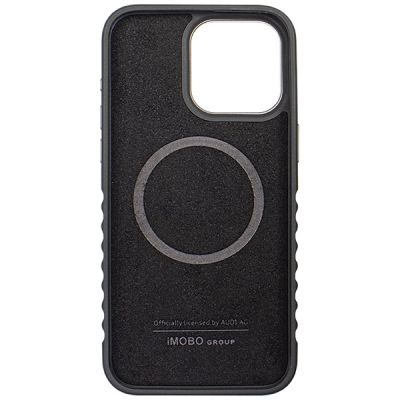 8. Audi Echtledertasche mit MagSafe für iPhone 15 Pro Max – Schwarz und Rot