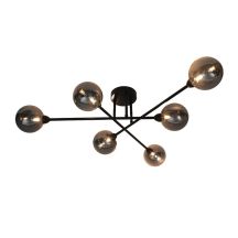 Deckenleuchte Bora 6XG9 Schwarz/Rauchgrau