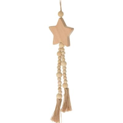 5. Dekorativer Anhänger im Boho-Stil, Öko-Natur, Holzstern