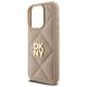 6. DKNY Quilted Stack Logo iPhone 15 Pro Max Hülle – Beige