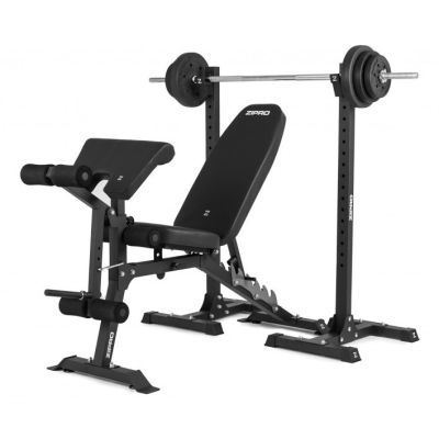 ZIPRO SUPERSET Verstellbare Trainingsbank, verstellbare Rückenlehne, verstellbarer Sitz, Fitnessstudio, Heimstudio, Schwarz