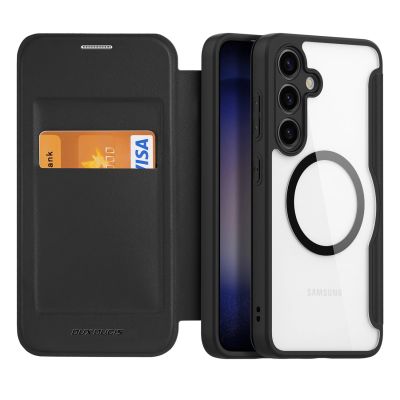 2. Dux Ducis Skin X Pro Hülle für Samsung S24+ mit Magnetring und Klappe – Schwarz