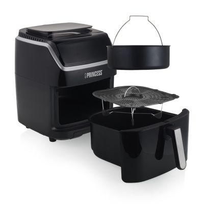 12. Princess 182080 Einzel-Heißluftfritteuse 6,5 l, freistehend, 1700 W, Schwarz