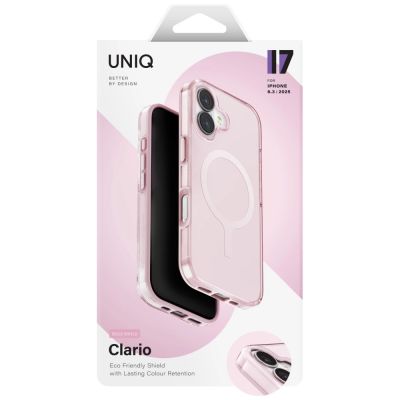 6. Uniq Clario Magclick Ladehülle für iPhone 17 – Pink