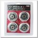 12. PU 84x24 82A TRANSPARENT (4 St.) + ABEC-7 CHROME (8 St.) SET NILS EXTREME