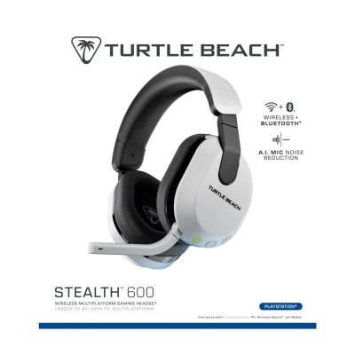 7. Turtle Beach Stealth 600 Gen 3 Kabelloses Bluetooth-Gaming-Headset mit Bügel, Weiß