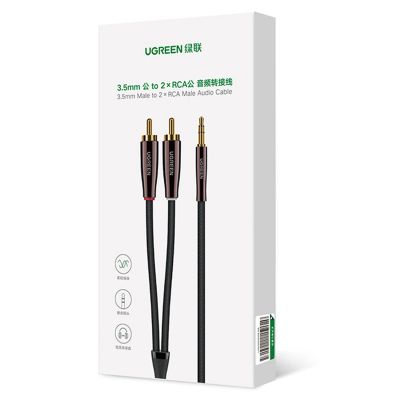 5. Ugreen Kabel Audiokabel 3,5 mm Miniklinke (männlich) - 2 RCA (männlich) 2 m Kupfer (AV170)
