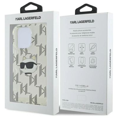 8. Karl Lagerfeld IML Choupette Head Galvanisierte Hülle für iPhone 16 Pro Max – transparent