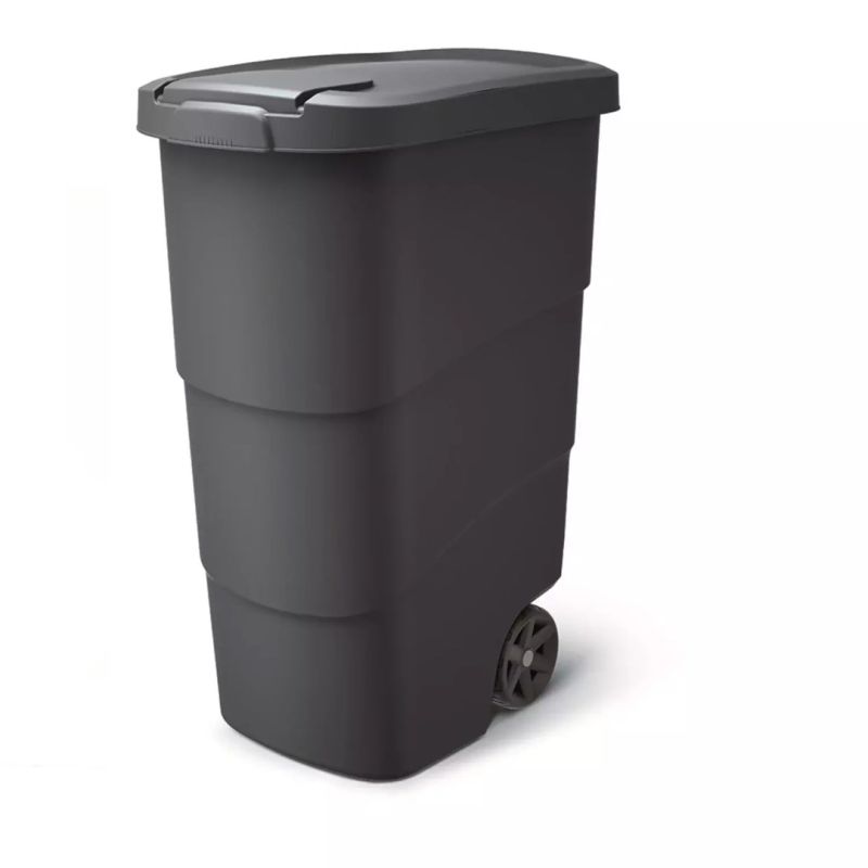 KEDEN WHEELER ABFALLTONNE 90 L - SCHWARZ RECYCLING*