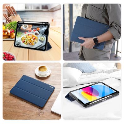 9. Dux Ducis Domo Smart Cover Hülle mit Ständer für iPad 10,9" (2022) / iPad 11" (2025), blau