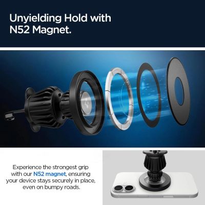 9. Spigen MFT13 MagSafe Autohalterung für Cockpit oder Lüftung - Silber