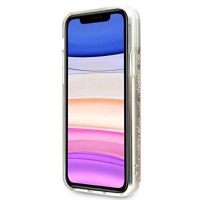 7. Guess 4G Big Liquid Glitter Case für iPhone 11 6.1" / Xr - Gold