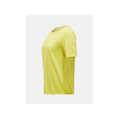 3. Damen-T-Shirt PEAK PERFORMANCE W aus Wollmischung mit kurzen Ärmeln, gelb