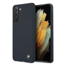 BMW Silikon Signature Case für Samsung Galaxy S21+ – Marineblau