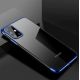 4. Clear Color Silikon Gel Electroplating frame Handyhülle Schutzhülle für Samsung Galaxy A72 4G blau