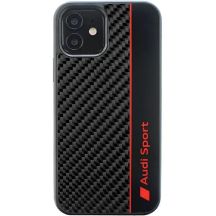 Audi Carbon Fiber Stripe iPhone 11 / Xr 6,1" schwarz/schwarzes Hardcase AUS-TPUPCIP11-R8/D1-BK