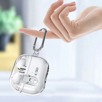 7. Tech-Protect FlexAir-Hülle mit Karabiner für Samsung Galaxy Buds 3 / 3 Pro – transparent