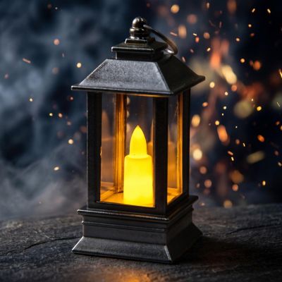 6. LED-KERZENLATERNE 9 CM, SILBER