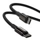 3. Baseus CATWJ-A01 USB-C – USB-C PD QC-Kabel 100 W 5 A 480 Mbit/s 2 m – Schwarz