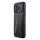 Mujjo Wallet Lederhülle - Lederhülle für iPhone 17 Pro Max, kompatibel mit MagSafe (schwarz)