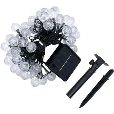17. Solar-Gartenlampen-Girlande, Solarkette, 4,9 m, 40 LEDs, warmweiß