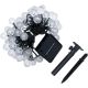 17. Solar-Gartenlampen-Girlande, Solarkette, 4,9 m, 40 LEDs, warmweiß