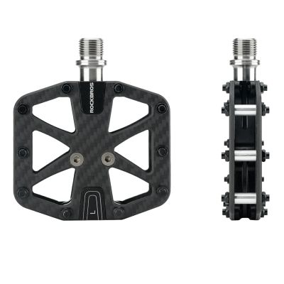 3. Rockbros C525 Carbonfaser-Plattform-Fahrradpedale – Schwarz
