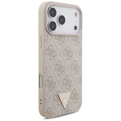 4. Guess 4G Strap Triangle Logo MagSafe Hülle für iPhone 17 Pro Max – Pink