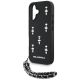 5. Karl Lagerfeld Saffiano-Kristalle mit Kette iPhone 16-Hülle - Schwarz