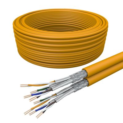 Draka Duplex UC900 HS23 Kabel, Cat 7, S/FTP, PiMF, Orange, 100 m Ring