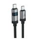 3. Acefast C15-03 USB-C - USB-C-Kabel mit Display 480Mb/s 60W 1,2m - Schwarz