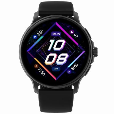 5. GRAVITY GT12-1 Damen-Smartwatch mit schwarzem Silikonarmband und schwarzem Armband