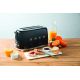6. Smeg TSF02BLEU Toaster, schwarz, 4 Scheiben, Metallgehäuse