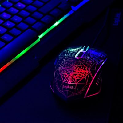 7. LogiLink ID0185 Gaming-Tastatur und Maus inklusive USB-QWERTZ-Tastatur (Englisch, Schwarz)