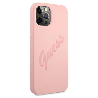 4. Guess GUHCP12LLSVSPI iPhone 12 Pro Max 6.7" pink/pink Hardcase Script Vintage