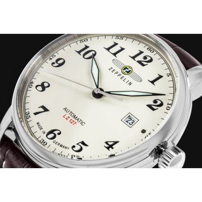 4. ZEPPELIN Herrenuhr Automatik LZ 127 7656-5 + Box