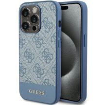 Guess 4G Stripe Collection Hülle für iPhone 15 Pro – blau