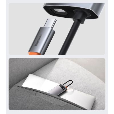 19. Baseus Metal Gleam Series 5-in-1 Multifunktions-HUB USB Typ C - USB Typ C Stromversorgung 100 W / HDMI 4K 30 Hz / 3x USB 3.2 Gen 1 (CAHUB-CX0G)