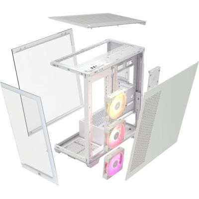 6. Corsair iCUE LINK 3500X RGB Midi-Tower Weiß