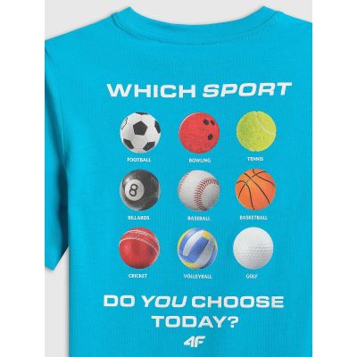 5. Normales bedrucktes Jungen-T-Shirt 4F 4FJRSS26TTSHM3832-33S