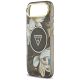 6. Guess IML Glitter Flowers Triangle MagSafe Hülle für iPhone Air - Schwarz